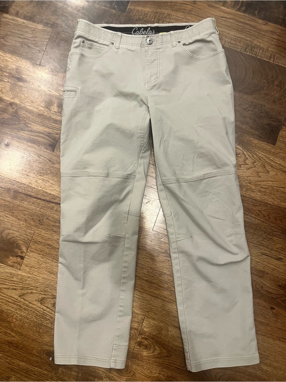 Cabela's Men's Tan Cargo Work Pants with Utility Pockets